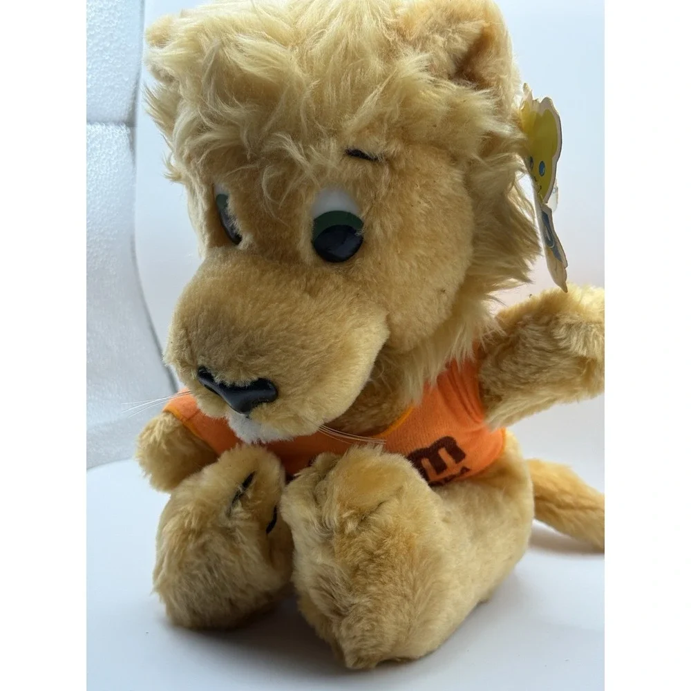 Vintage 1979 Dakin Lion Orange Plush Green Vtg Plastic Large Eyes Las‎ Vegas MGM